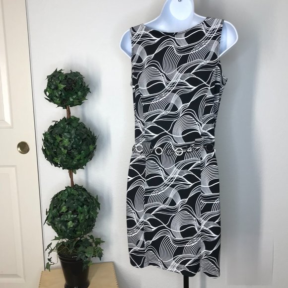 Y2K Vintage Limited Too Sleeveless Dress | Black/White | Medium - Picture 8 of 11